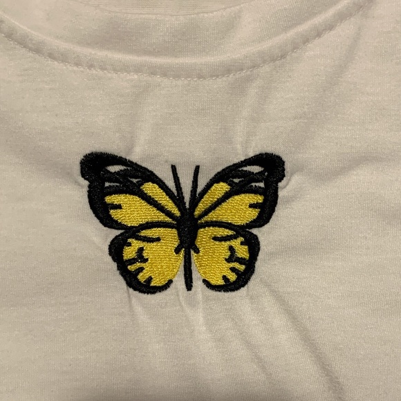 Embroidered Crop Top - Picture 2 of 3